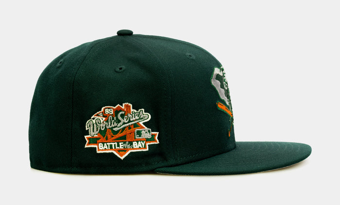 SP Exclusive St. Patty's Day Oakland A's 59Fifty Mens Fitted Hat (Dark Green)