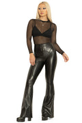 BlackMilk Clothing - Space Pirate High Waisted Lace Up Flare Pants