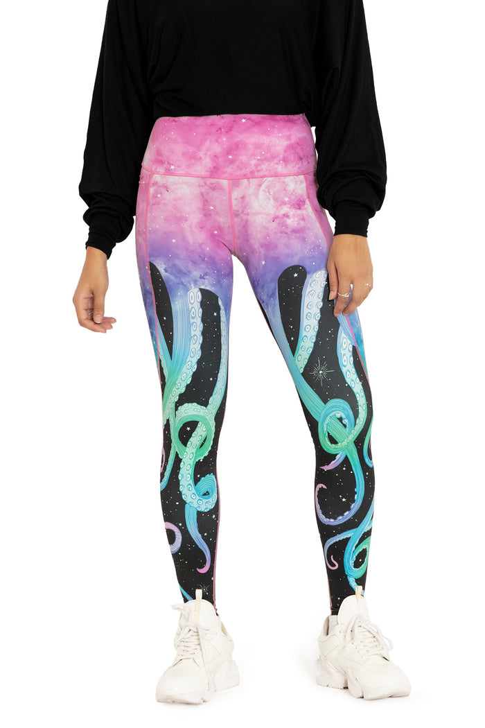 BlackMilk Clothing - space tentacles high waisted active leggings