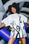 BlackMilk Clothing - Space Tentacles Mono Giant Tee