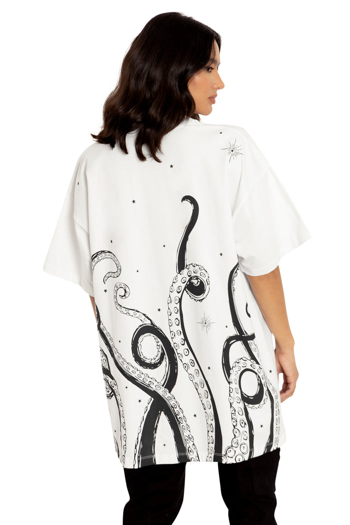 BlackMilk Clothing - Space Tentacles Mono Giant Tee