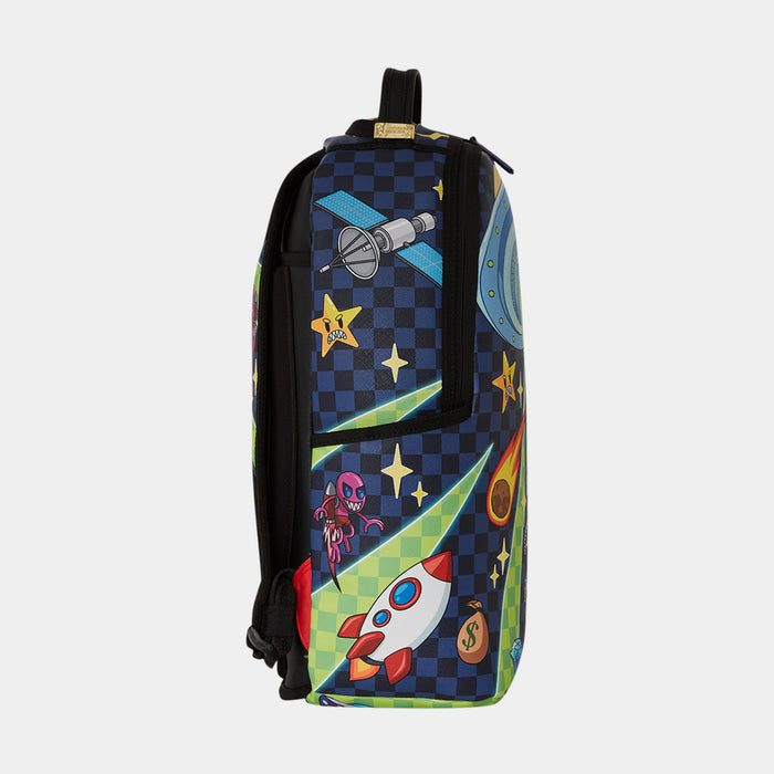 Space Warped Mens Backpack (Blue/Green)