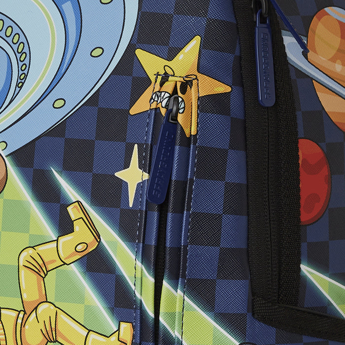 Space Warped Mens Backpack (Blue/Green)