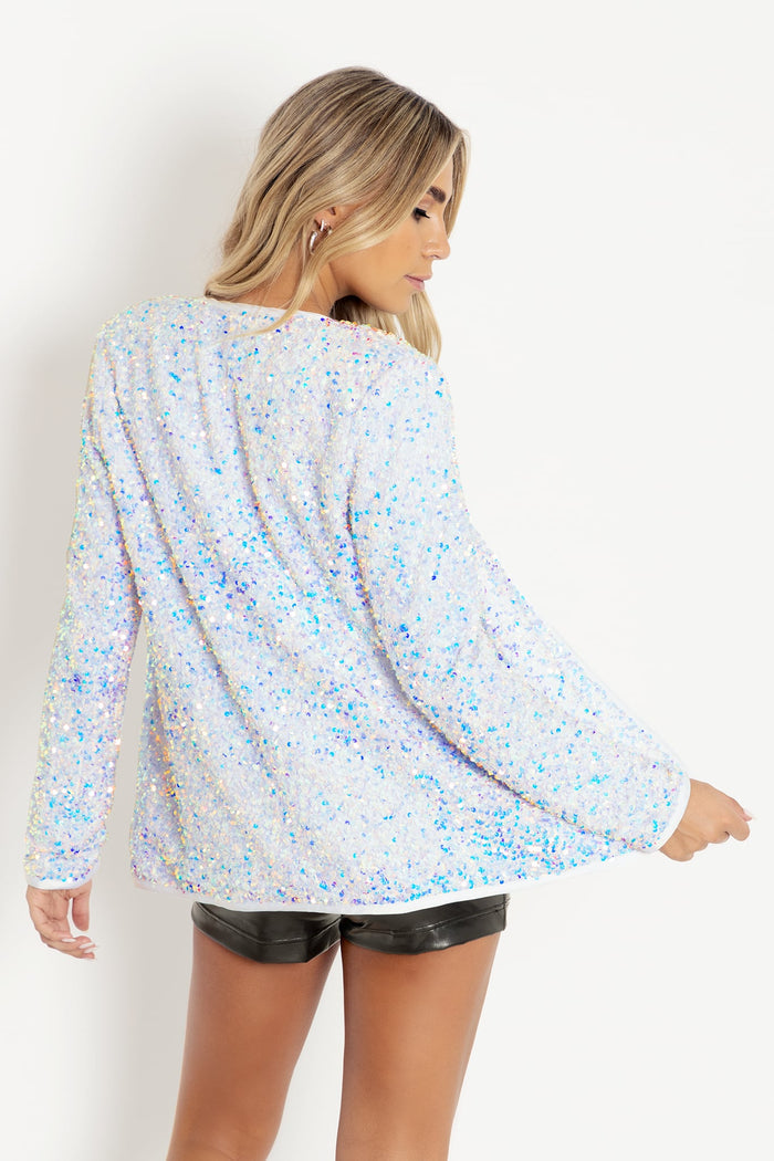 Sparkle Sparkle Holo Sequin Velvet Blazer