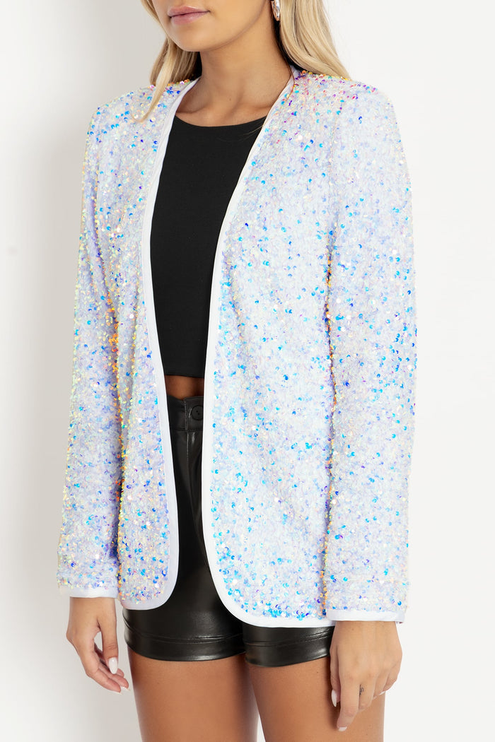 Sparkle Sparkle Holo Sequin Velvet Blazer