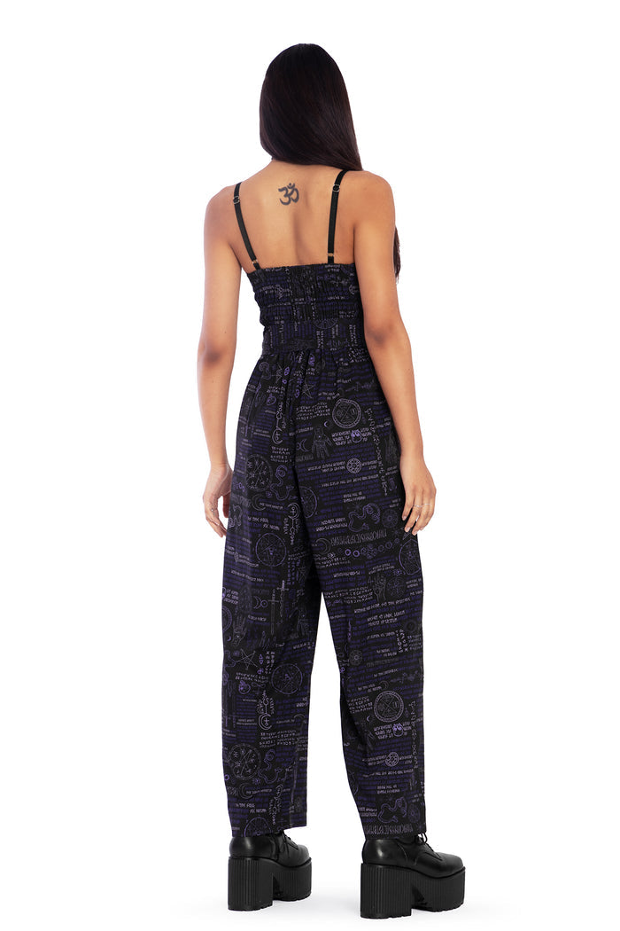 BlackMilk Clothing - Spellbook Long Picnic Jumpsuit