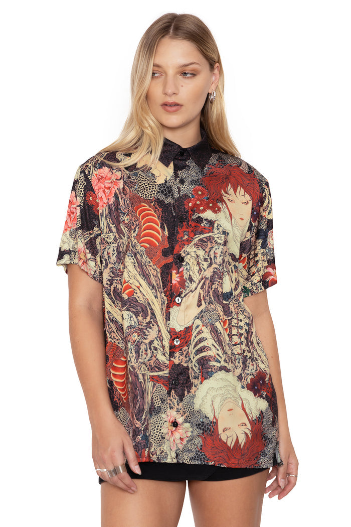 BlackMilk Clothing - Spirit Of A Dragon Boyfriend Shirt