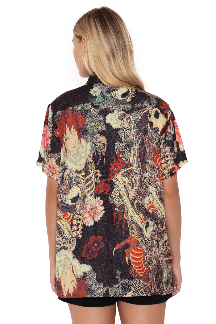 BlackMilk Clothing - Spirit Of A Dragon Boyfriend Shirt