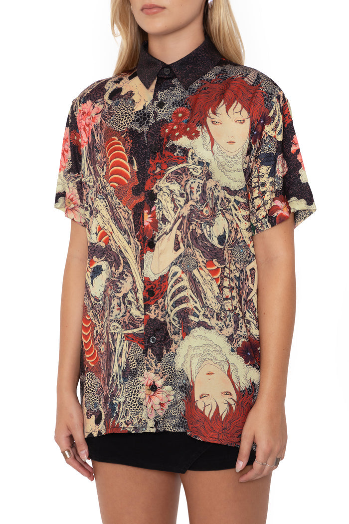 BlackMilk Clothing - Spirit Of A Dragon Boyfriend Shirt