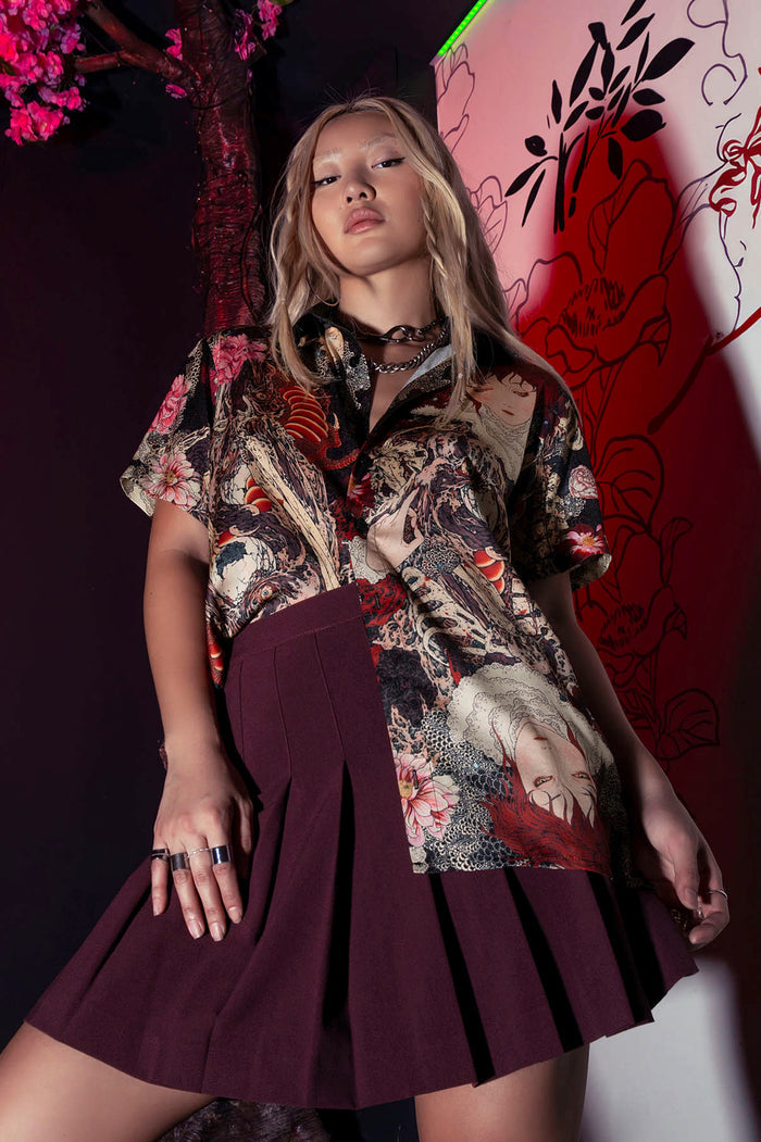 BlackMilk Clothing - Spirit Of A Dragon Boyfriend Shirt