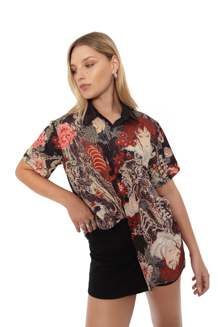 BlackMilk Clothing - Spirit Of A Dragon Boyfriend Shirt