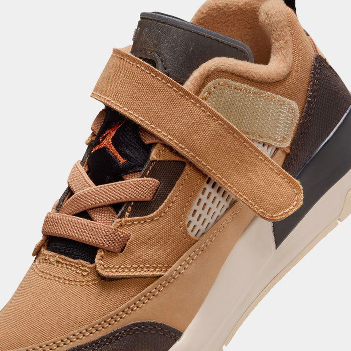 Spizike Low Flax Preschool Lifestyle Shoes (Flax/Baroque Brown/Black/Sanddrift/Vintage Coral)
