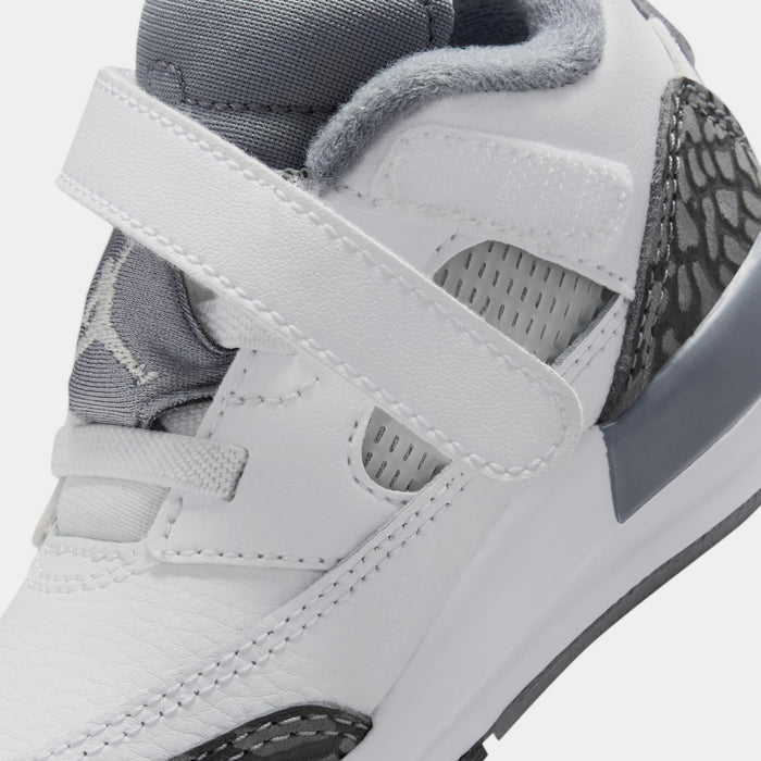 Spizike Low Infant Toddler Basketball Shoes (White/Anthracite/Wolf Grey/Cool Grey)