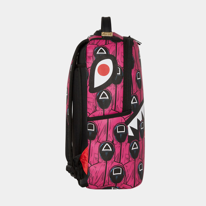 Squid Game Embossed Mens Backpack (Purple/Black)