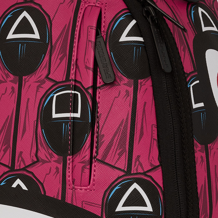 Squid Game Embossed Mens Backpack (Purple/Black)