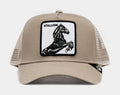 Stallion 14x14 Trucker Mens Hat (Khaki/Black)