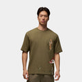 Statement 1985 Mens Short Sleeve Shirt (Olive/Red)