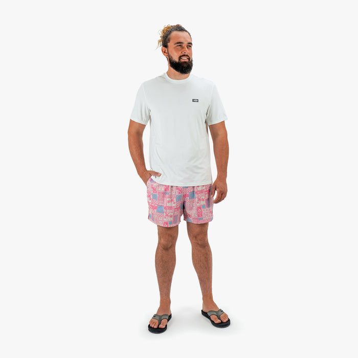 Flamingo Pink $Model is 6'4, 220lbs Size XL$