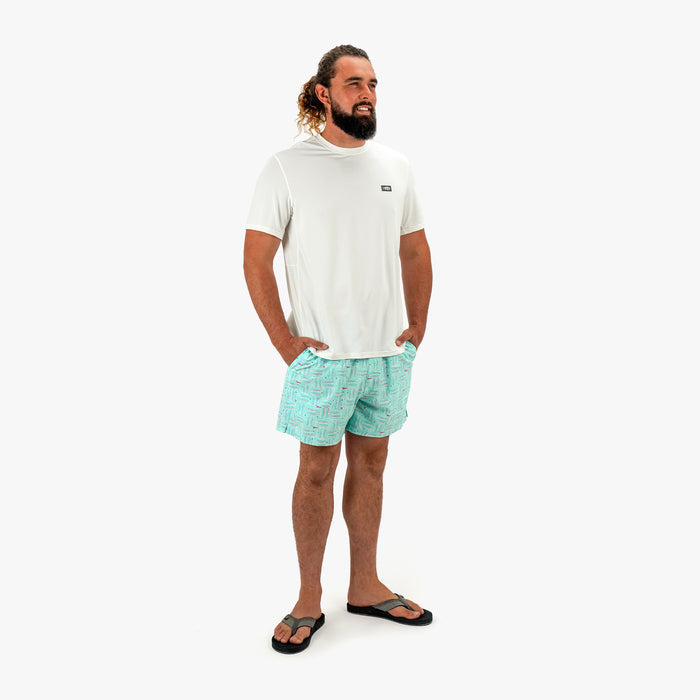Shoreline Blue $Model is 6'4, 220lbs Size XL$