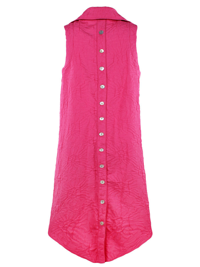 Swing Dress Pink Textured Jacquard