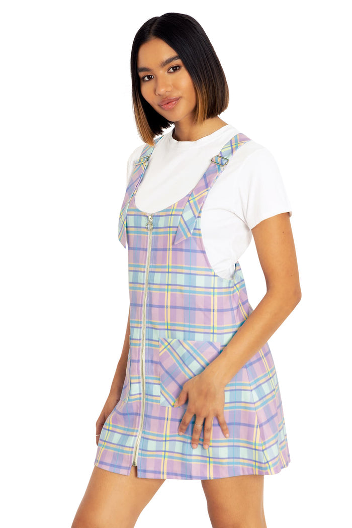 Tartan Candy Pastel Pinny Dress