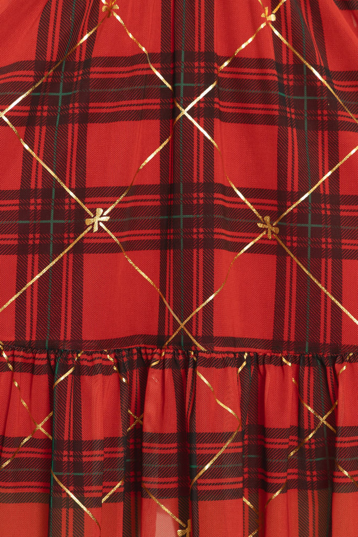 BlackMilk Clothing - Tartan Gift Wrap Bow  Dress
