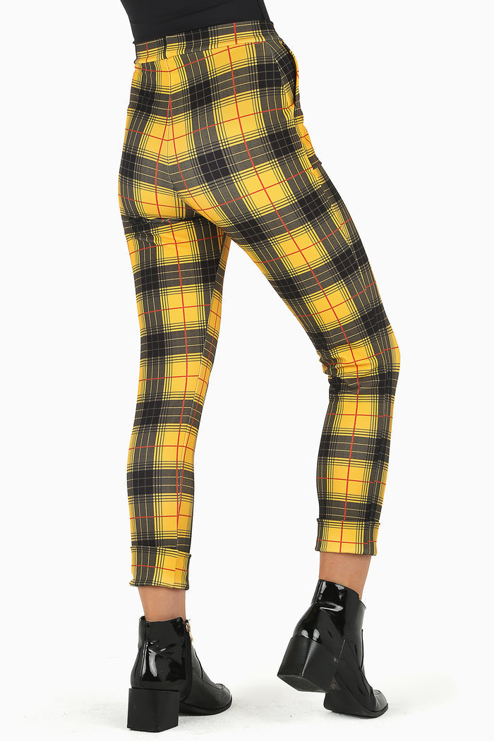 Tartan Grunge Cuffed Pants