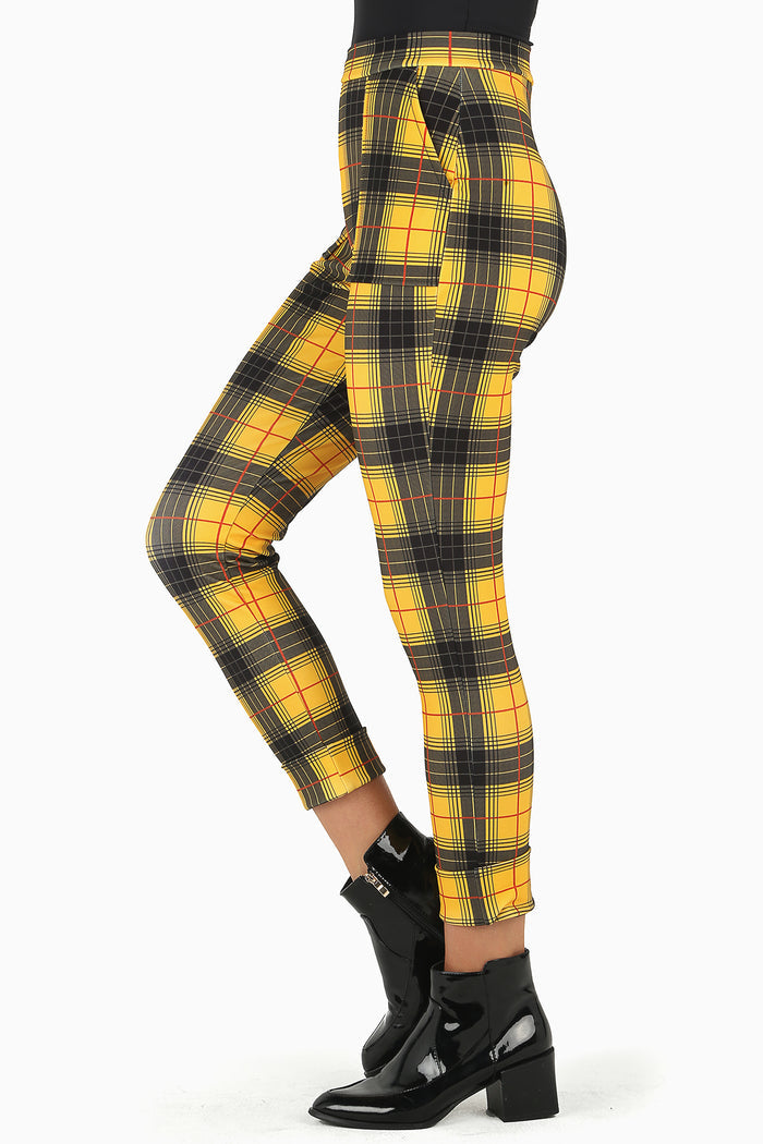 Tartan Grunge Cuffed Pants