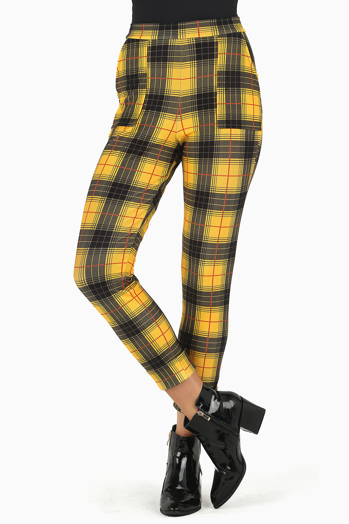 Tartan Grunge Cuffed Pants