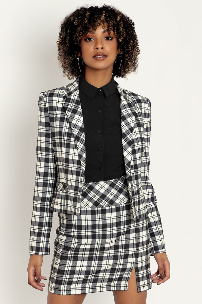 Tartan Magpie Cropped Blazer