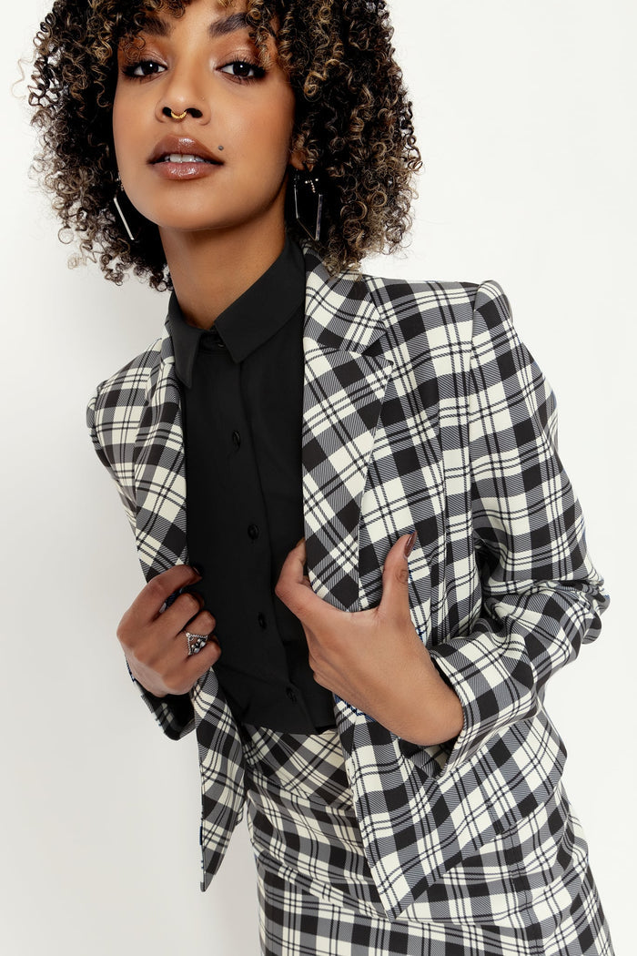 Tartan Magpie Cropped Blazer