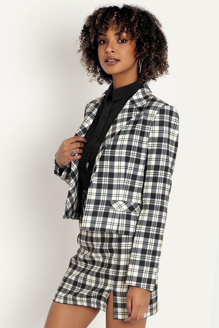 Tartan Magpie Cropped Blazer