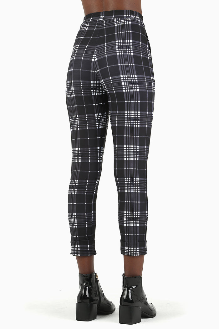 Tartan Mono Cuffed Pants