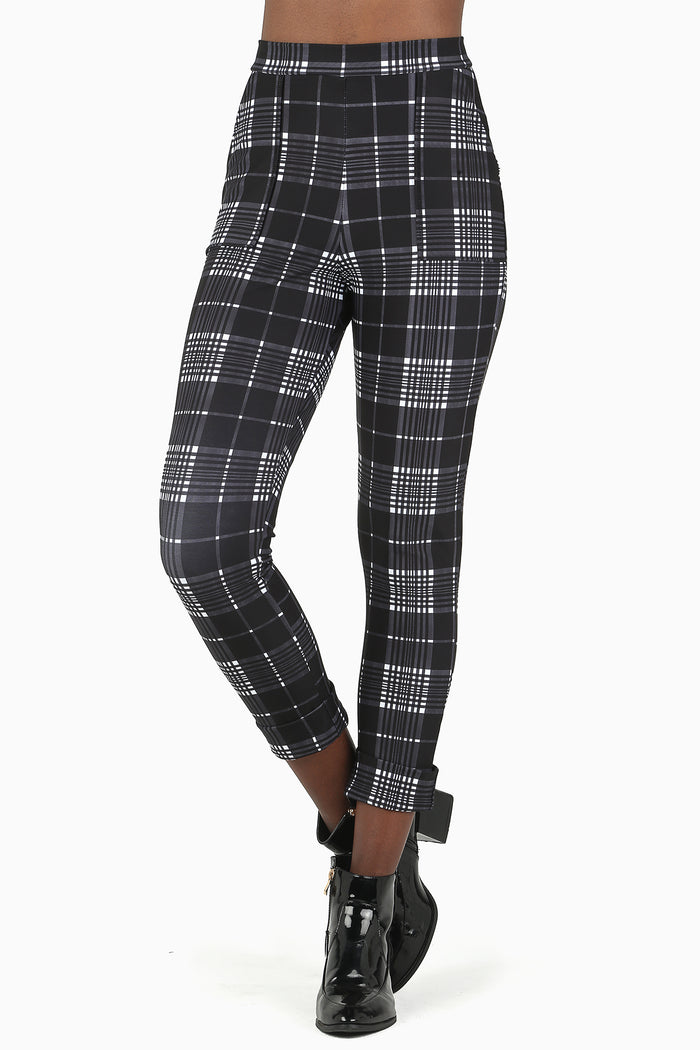 Tartan Mono Cuffed Pants