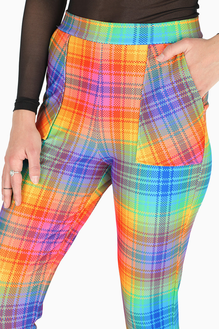 Tartan Rainbow Cuffed Pants