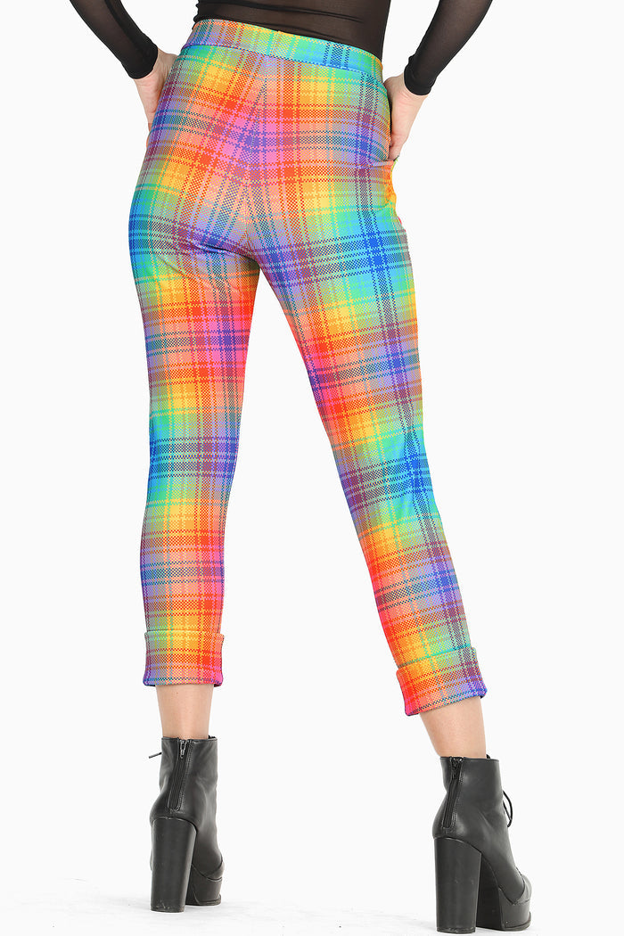 Tartan Rainbow Cuffed Pants