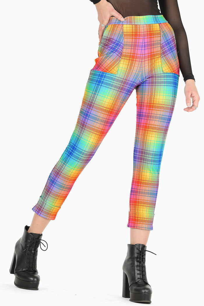 Tartan Rainbow Cuffed Pants