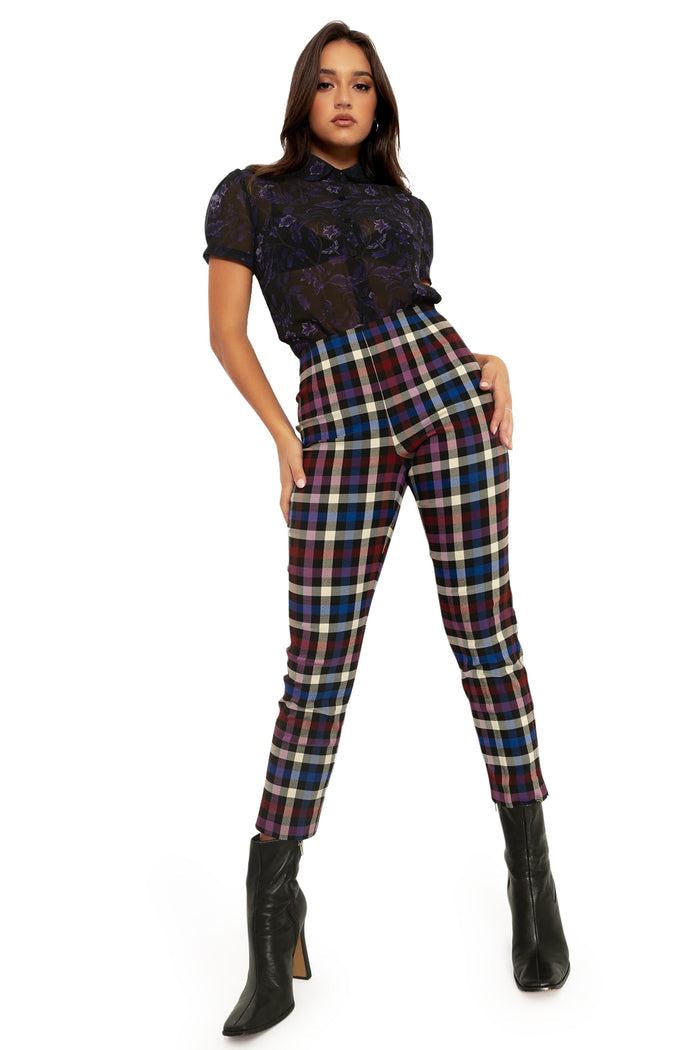 BlackMilk Clothing - Tartan Static Cigarette Pants