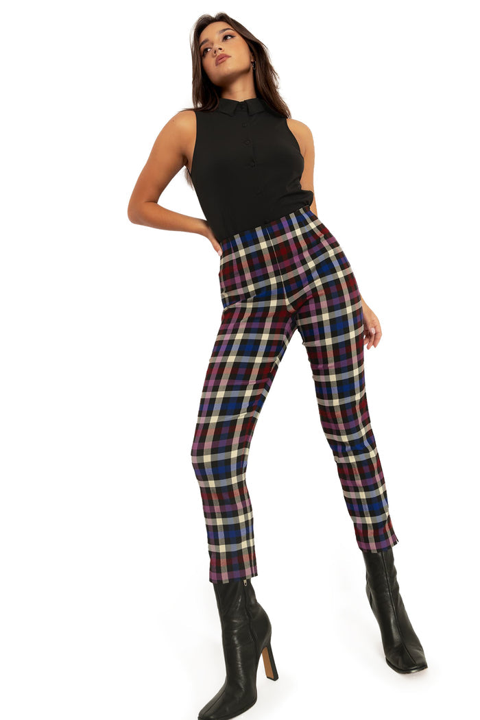 BlackMilk Clothing - Tartan Static Cigarette Pants