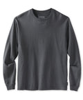 A long sleeve black t-shirt displayed against a plain background.