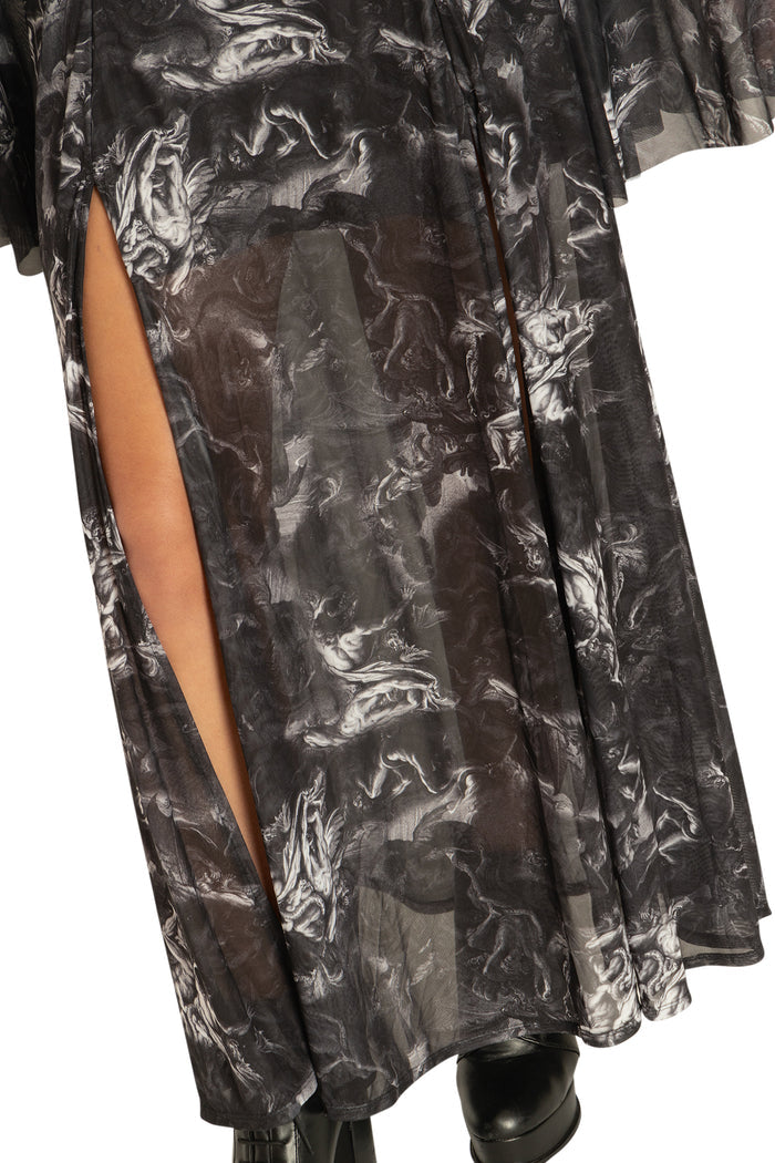 BlackMilk Clothing - The Fall Of The Rebel Angels Off The Shoulder Maxi Dress