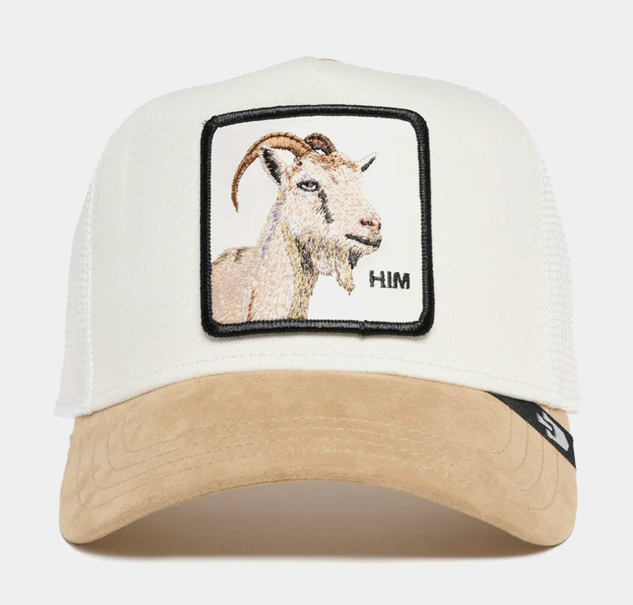 The Goat Suede Trucker Mens Hat (Khaki/Beige)