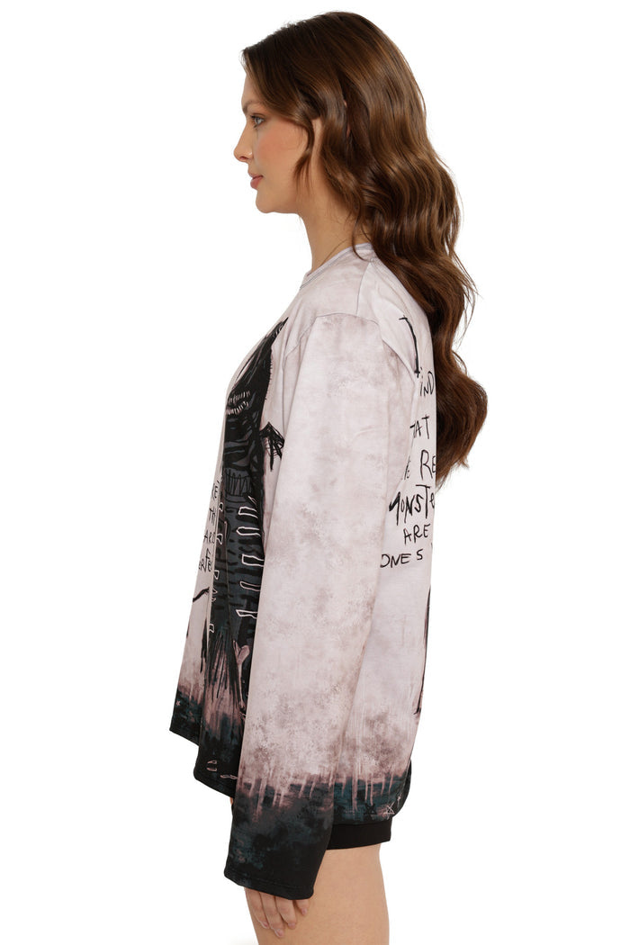 The Real Monsters Long Sleeve Boyfriend Tee