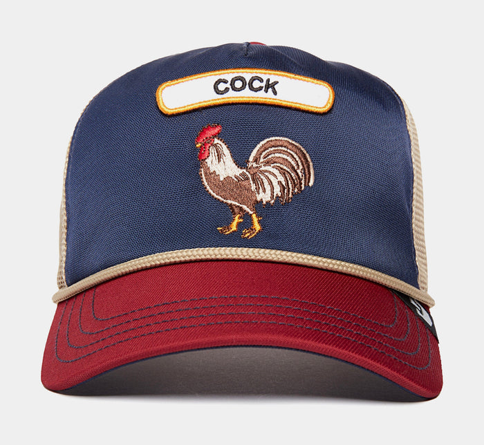 The Rooster RLXD Trucker Mens Hat (Red/Navy)