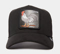 The Rooster Suede Trucker Mens Hat (Black/White)