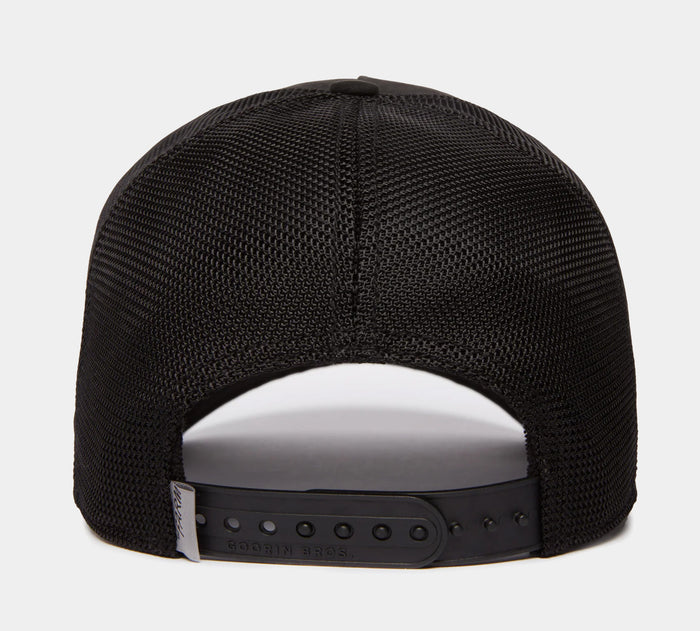 The Rooster Suede Trucker Mens Hat (Black/White)