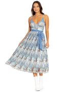 the snow queen sleeveless wrap midaxi dress