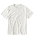 A plain white short-sleeved t-shirt on a white background.