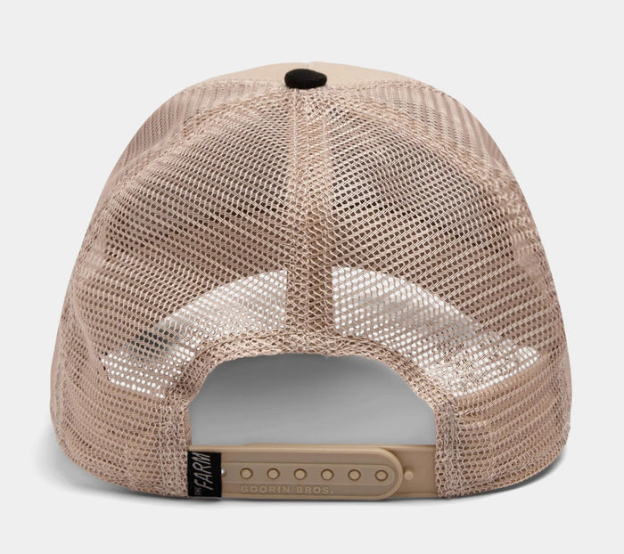 The Vicious Snake Trucker Mens Hat (Black/Beige)