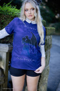 A Court of Thorns and Roses There You Are t-shirt, ACOTAR inspired boyfriend tee by Sarah J Maas with Rhysand and Feyre reference, front text print, moon phase tattoo design on back and relaxed oversized silhouette